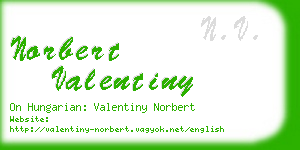 norbert valentiny business card